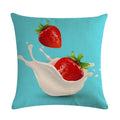 Ljojo Lemon Strawberry Milk Linen Pillowcase 45*45cm