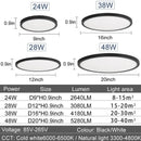 Ljojo 20" Smart LED Large Ceiling Light with APP Remote Control for Bedroom & Living Room