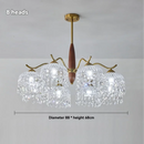 Ljojo Retro American Living Room Pendant Light Antique Glass Crystal Postmodern Bedroom Dining Room Light
