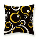 Abstract Geometric Printing Pillowcase in Yellow, Black, White, Gray for Ljojo Pillows