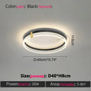 Ljojo LED Ring Ceiling Lamp Modern Creative Design for Living Room Hall Dining Bedroom
