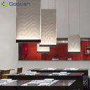 Japanese LED Pendant Lamps Polished Chrome Cube Shaped Art Chandelier for Living Room by Ljojo
