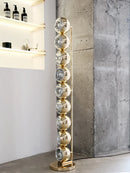 Ljojo Minimalist Metal Floor Lamp in Silver/Gold for Stylish Foyer Lighting