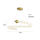 French Style Living Room Chandelier Light Luxury Creative Dining Table Bar Hanging Line Lamp Pearl String Pendant Lighting by Ljojo