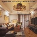 Ceiling Fan Light Remote Control Retro Cage Style for American Living Room by Ljojo