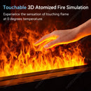 Ljojo Water Electric Fireplace 3D Mist Flame Realistic Remote Control Interior Steam Fireplace