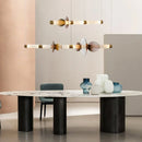 Ljojo Luna Glass Tube Chandelier LED Lamp - Modern Italian Design for Bedroom and Living Room