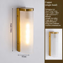 Nordic Glass Wall Lamp LED Fixture Stylish Lighting for Bedroom Living Room - Ljojo
