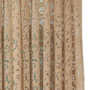 Ljojo Luxury Floral Jacquard Tulle Eyelet Curtains - European Style for Living Room