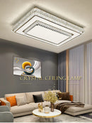 LED Crystal Ceiling Light Modern Rectangle Living Room Decor De Techo Luxury Lamps by Ljojo