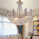 Ljojo Luxury Living Room Crystal Chandelier LED Ceiling Lighting Staircase European-Style Gold Nordic Glamour