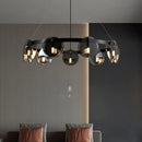 Ljojo Black Glass Led Chandelier Modern Luxury Nordic Style Pendant Light