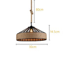 Hemp Rope Pendant Hanging Lamp Classic Retro Industrial Chandelier Light by Ljojo