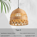 Bamboo Chandelier Chinese Retro Lantern LED Lighting Fixture for Restaurant Art Decor by Ljojo