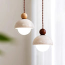Japanese Style Yellow Stone LED Pendant Light for Living Room Kitchen Island - Ljojo