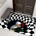 Ljojo 3D Optical Illusion Entrance Carpet: Trippy Living Room Rug for Hallway, Bedroom, Bathroom