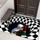 Ljojo 3D Optical Illusion Entrance Carpet: Trippy Living Room Rug for Hallway, Bedroom, Bathroom