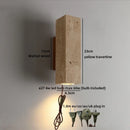 Ljojo LED Wall Lamp Switch Bedroom Yellow Travertine Stone Black Iron Zen Light