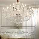 French Lustre Crystal Chandelier: Elegant Glass Pendant Lights for Bedroom Decor by Ljojo
