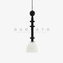 Ljojo LED Walnut Log Brown Pendant Light for Parlor, Bedroom, Cafe