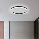 Ljojo LED Circle Ceiling Light: Modern Black Gold Chandelier for Living Room, Bedroom, Kitchen