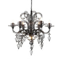 Ljojo Black White Iron Chandelier Lighting for Dining Living Room, Foyer, LED Home Decoration