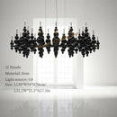 Ljojo Luxury Metal Chandelier Pendant Lamp, Modern Art Deco Ceiling Light Fixture