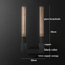Ljojo Loft America Country LED Wall Lamp in Copper Glass for Bedroom, Living Room, Bathroom