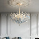 French Medieval Style Pendant Light for Luxurious Dining Room by Ljojo, Creamy Shell Crystal Bedroom Lamp