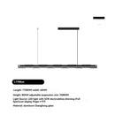Ljojo Minimalist Long Strip Pendant Light for Full Spectrum Bar Lighting