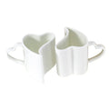 Ljojo Lover Thermal Cup Set, Fine Bone  Espresso Heart Shaped Mug