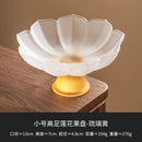 Ljojo Lotus Fruit Plate: Pink Nut Refreshment Plate for Living Room Coffee Table