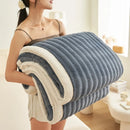 Ljojo 350g Full Extinction Wave Jacquard Blanket - Thick Coral Fleece Winter Blanket
