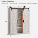 Ljojo™ Sliding Door Shoe Storage Cabinet, 7-Tier Farmhouse Organizer