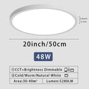 Ljojo 20" Smart LED Large Ceiling Light with APP Remote Control for Bedroom & Living Room