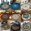 Ethnic Mandala Round Carpet for Living Room Decor by Ljojo