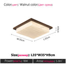 Ljojo LED Walnut Ceiling Lamp: Retro Aesthetic Wabi-sabi Master Bedroom Light