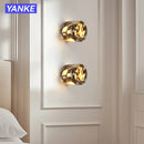 Cylindrical Marble Wall Lamp LED Luxury Natural Stone Light for Bedroom Living Room Hallway Staircase