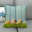 Easter Bunny Eggs Printed Pillow Covers 45x45cm - Ljojo Easter Decorations