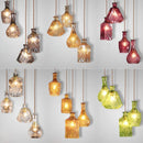 Nordic Minimalist Glass LED Pendant Lights by Ljojo - Clear Antique Bottles Chandelier