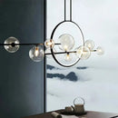 Restaurant Bubble Glass Pendant Light Circle LED Chandelier Ljojo Nordic Home Decor Lamp Dining Room