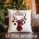 Ljojo Merry Christmas Patterned Cushion Covers for Sofa, Bedroom, Car - Pillow Cover
