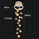 Crystal LED Chandelier - Luxury High-Rise Stairs Lighting by Ljojo