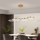 Living Room Chandelier: Dimmable Gold LED Pendant Light by Ljojo