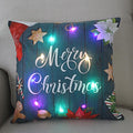Ljojo LED Christmas Light Pillowcase 45cm - Super Soft Polyester Home Decor