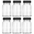 Ljojo 2oz Glass Shot Bottles with Caps for Whiskey, juices, samples & tonic