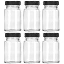 Ljojo 2oz Glass Shot Bottles with Caps for Whiskey, juices, samples & tonic