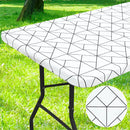 Ljojo 30x72inch Elastic Waterproof Rectangle Table Cover for Home Party & Outdoor