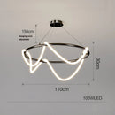 LED Pendant Lamp Modern Linear Ceiling Light Fixture for Bedroom Dining Room by Ljojo