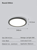 Ljojo LED Ceiling Light: Remote Control, Large Luminous Surface, Bedroom Lamp